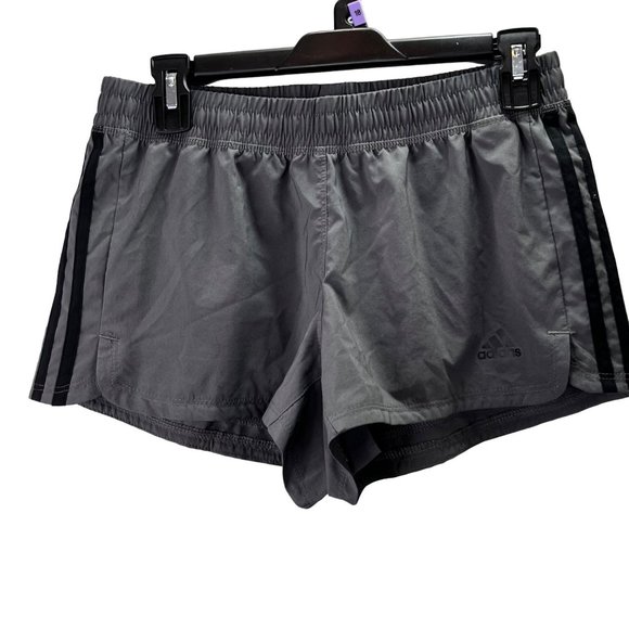 Adidas Climalite Shorts S Women Gray Drawstring Elastic Waist Running Athletic - Picture 1 of 6